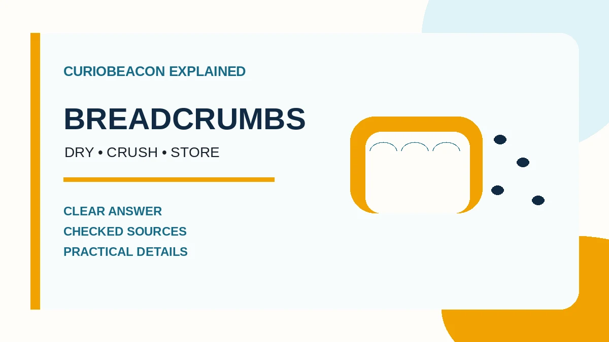 CurioBeacon illustration of bread and loose breadcrumbs.