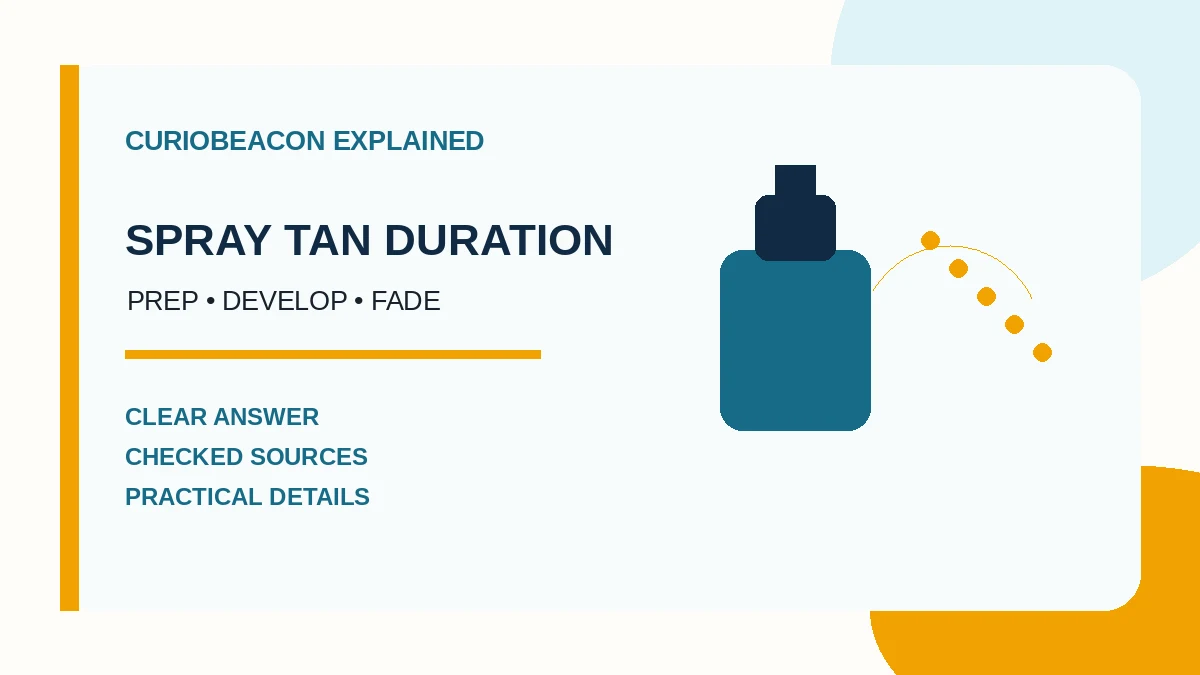 CurioBeacon illustration of a spray tan bottle and gradual fading.