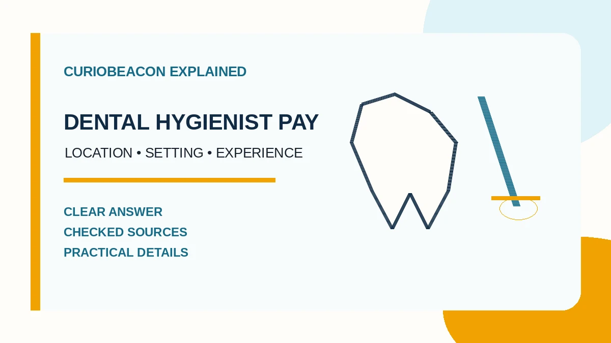 CurioBeacon illustration of a tooth, dental tool, and pay factors.