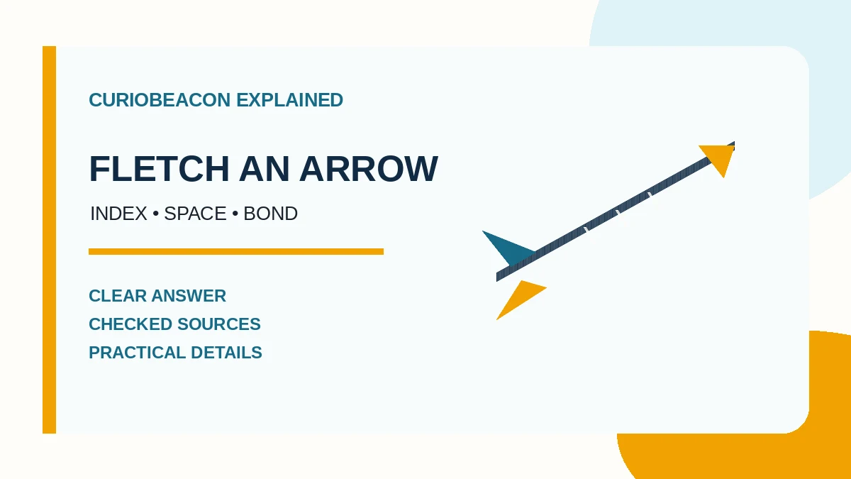 CurioBeacon illustration of an arrow with evenly spaced fletching.