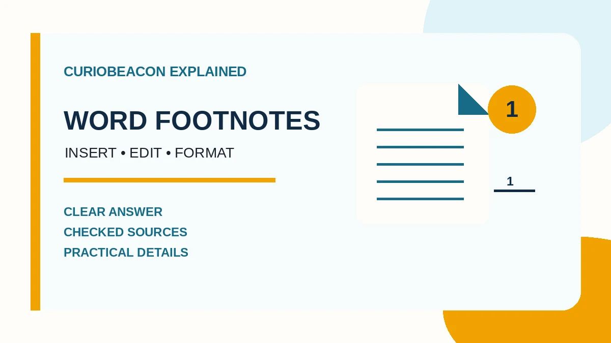 CurioBeacon illustration of a document with a numbered footnote.