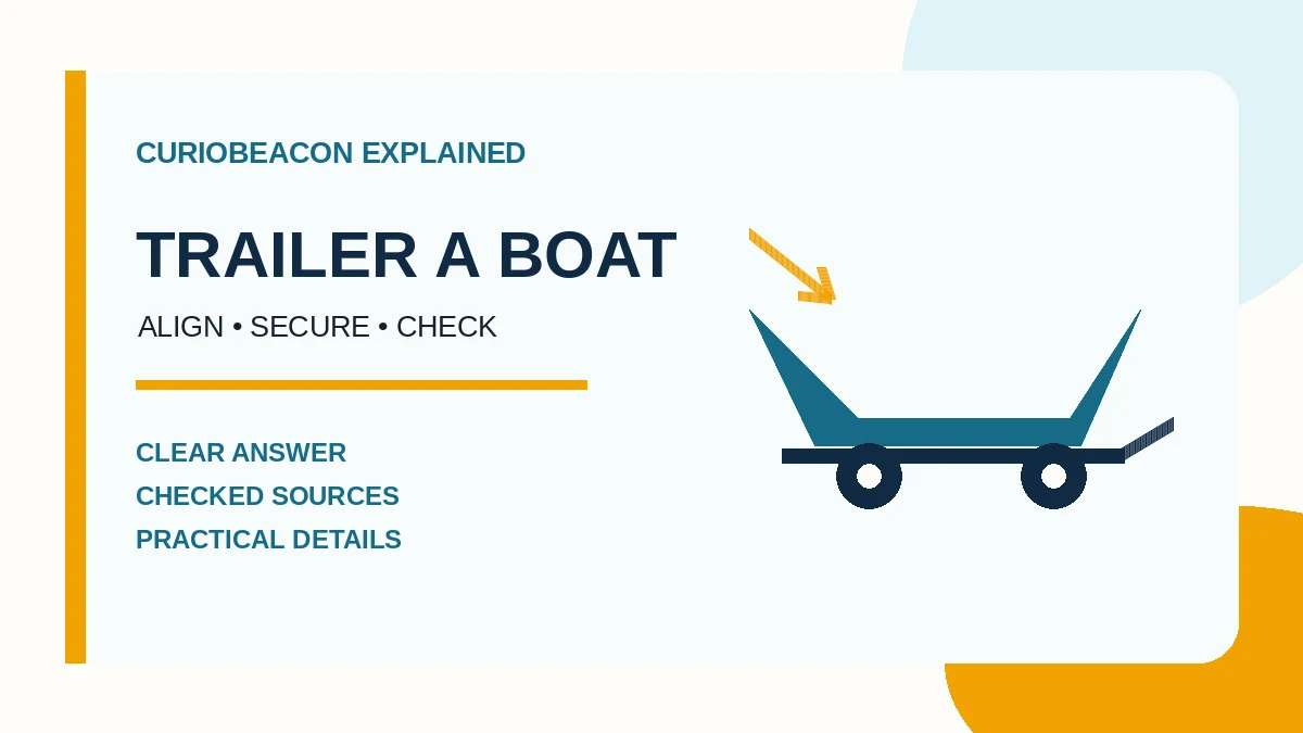 CurioBeacon illustration of a boat secured on a road trailer.