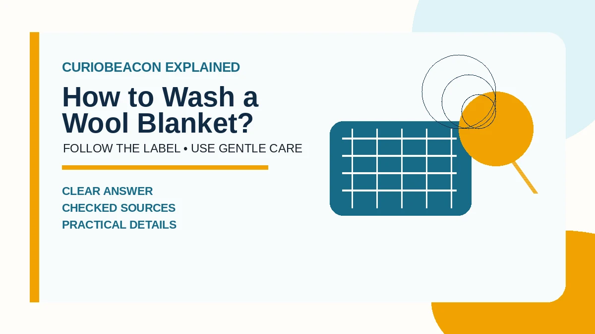 Editorial illustration of a folded woven blanket beside a ball of wool.