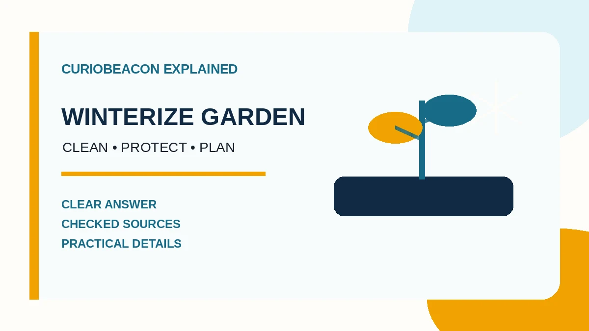 CurioBeacon illustration of a protected garden plant prepared for winter.
