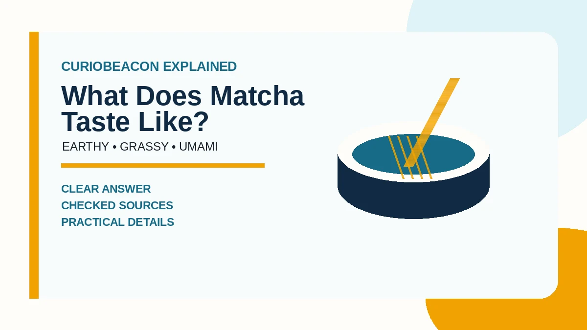 Editorial illustration of a bowl of matcha with a bamboo whisk.