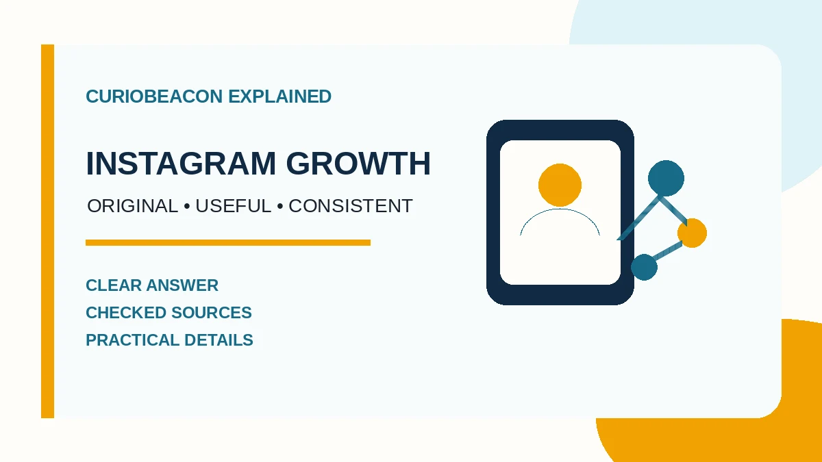 CurioBeacon illustration about growing an Instagram audience organically.