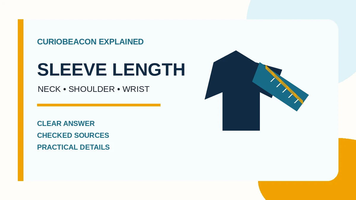 CurioBeacon illustration showing sleeve-length measurement.